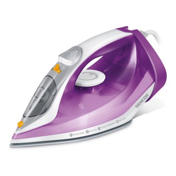 Sencor - Tvaika gludeklis 2400W/230V violets/balts