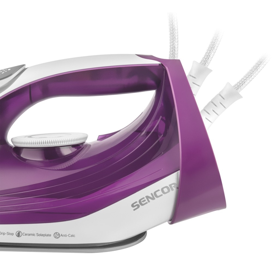 Sencor - Tvaika gludeklis 2400W/230V violets/balts