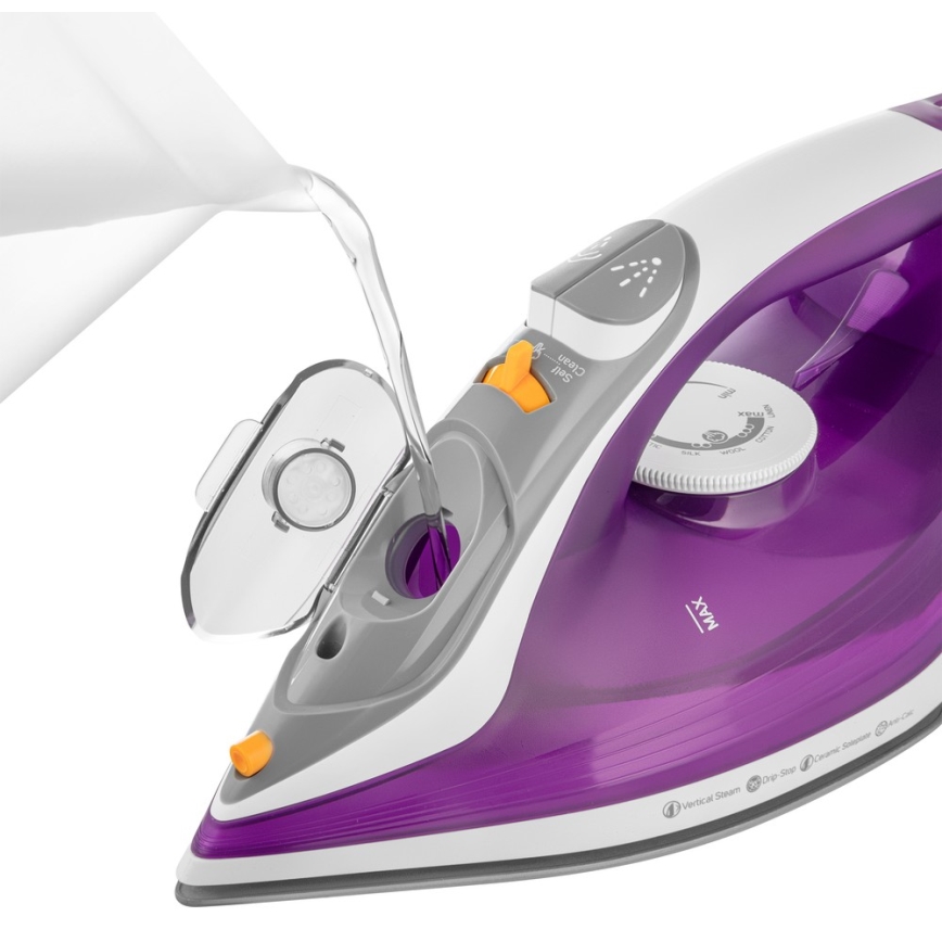 Sencor - Tvaika gludeklis 2400W/230V violets/balts