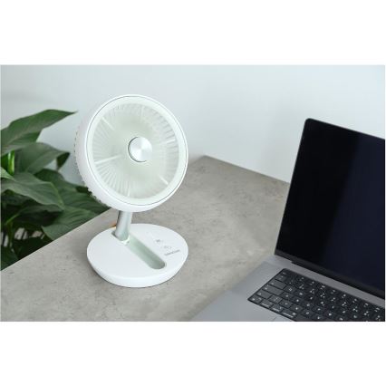 Sencor - Uzlādējams galda ventilators 5W/5V 4000 mAh balts