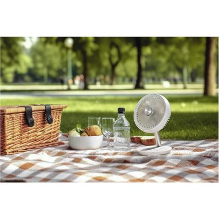 Sencor - Uzlādējams galda ventilators 5W/5V 4000 mAh balts