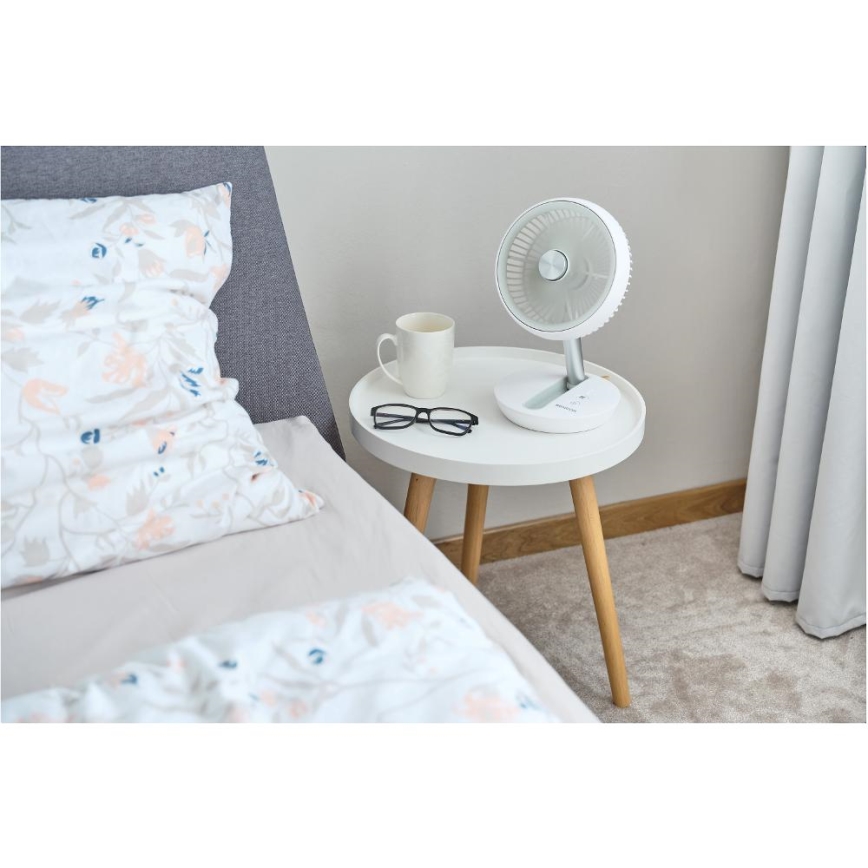 Sencor - Uzlādējams galda ventilators 5W/5V 4000 mAh balts