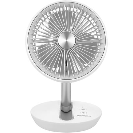 Sencor - Uzlādējams galda ventilators 5W/5V 4000 mAh balts