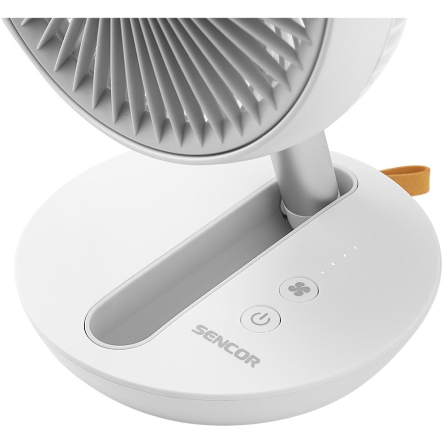 Sencor - Uzlādējams galda ventilators 5W/5V 4000 mAh balts