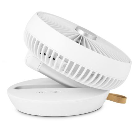 Sencor - Uzlādējams galda ventilators 5W/5V 4000 mAh balts