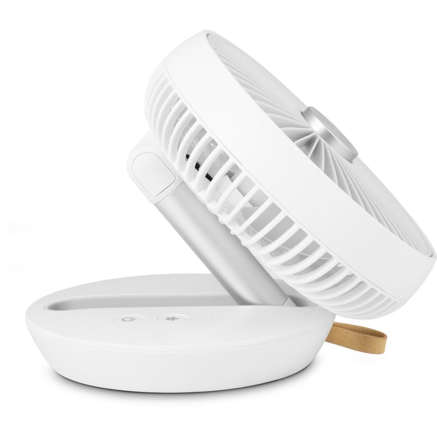 Sencor - Uzlādējams galda ventilators 5W/5V 4000 mAh balts