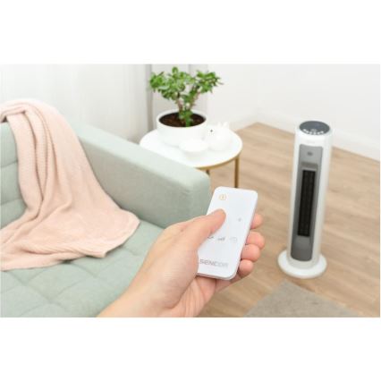 Sencor - ventilators ar keramisko sildierīci 2200W/230V Wi‑Fi balts + tālvadība