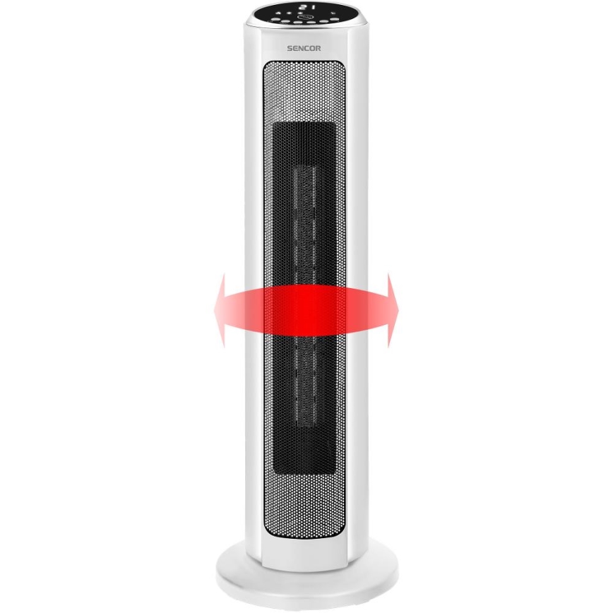 Sencor - ventilators ar keramisko sildierīci 2200W/230V Wi‑Fi balts + tālvadība