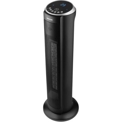 Sencor - Ventilators ar keramisku sildelementu 1300/2200W/230V melns + tālvadība
