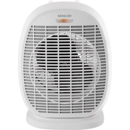 Sencor - Ventilators ar sildīšanas elementu 1200/2000W/230V balts/pelēks