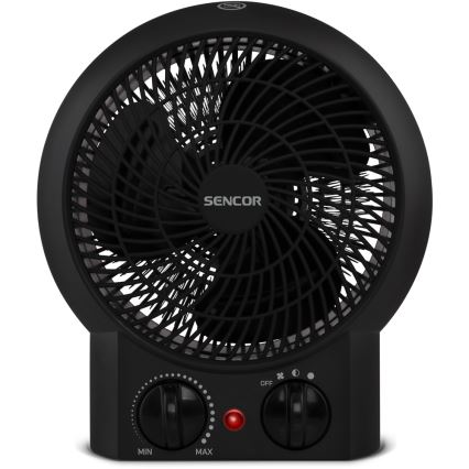 Sencor - Ventilators ar sildītāju 1200/2000W/230V melns