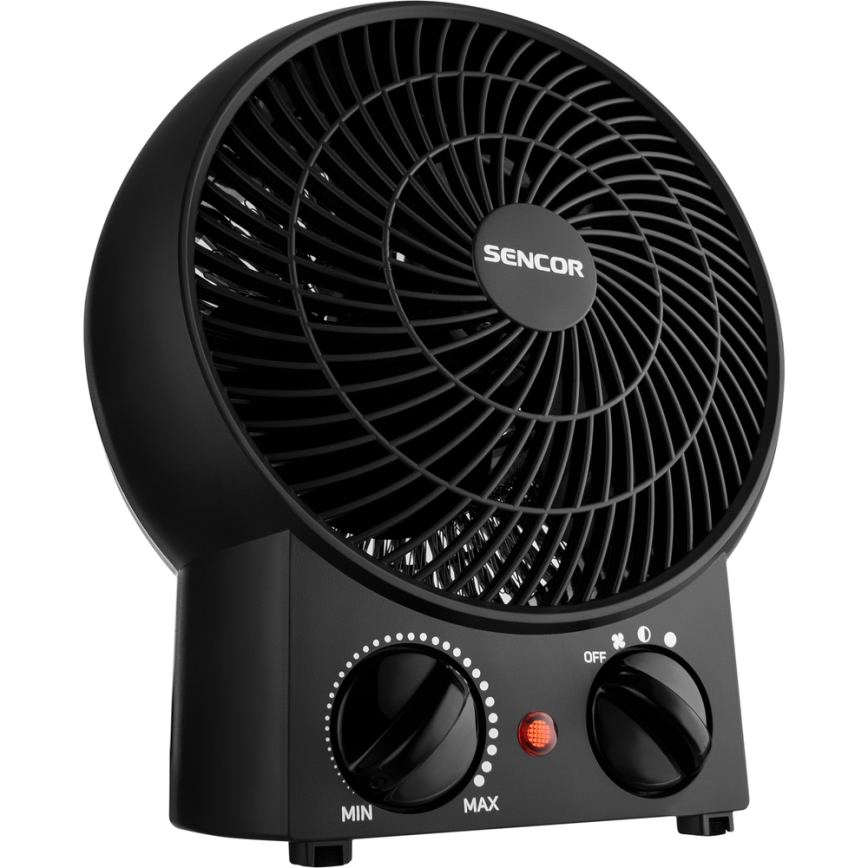 Sencor - Ventilators ar sildītāju 1200/2000W/230V melns