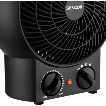 Sencor - Ventilators ar sildītāju 1200/2000W/230V melns