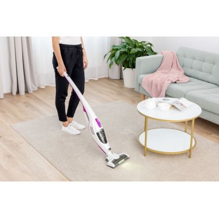 Sencor - Vertikālais putekļu sūcējs ar elektrisko rotējošo birsti 2in1 110W/14,8V 2200 mAh balts
