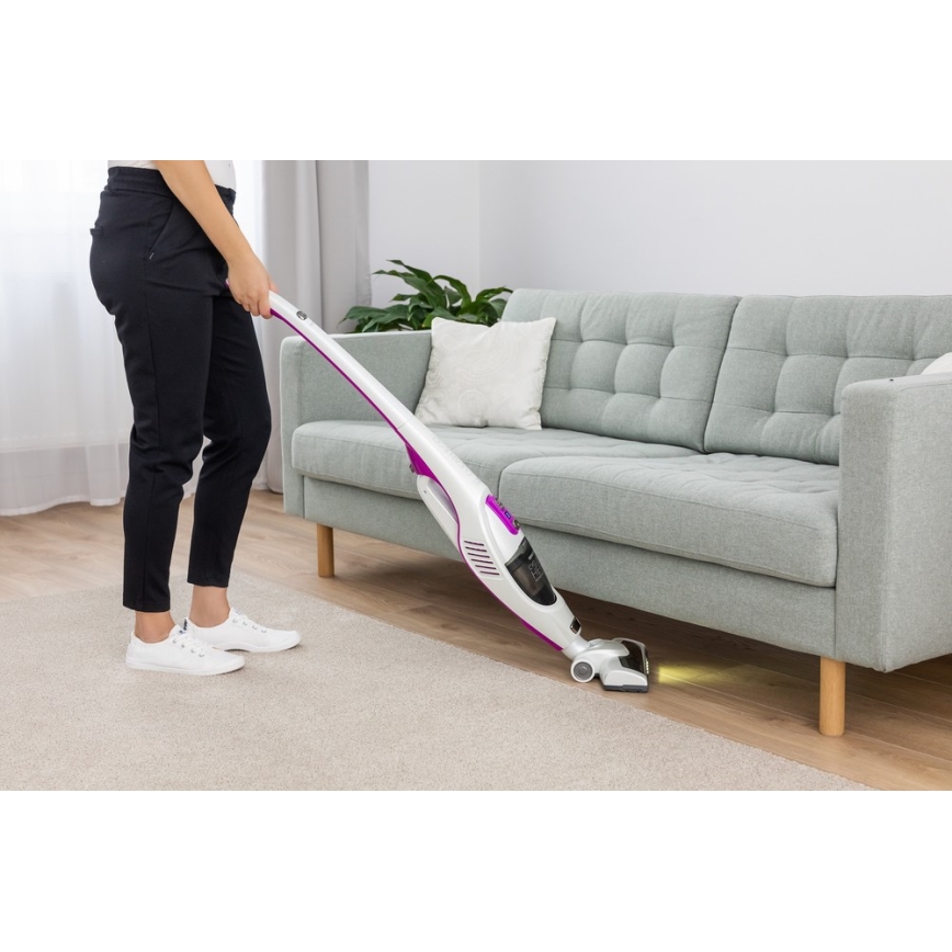 Sencor - Vertikālais putekļu sūcējs ar elektrisko rotējošo birsti 2in1 110W/14,8V 2200 mAh balts