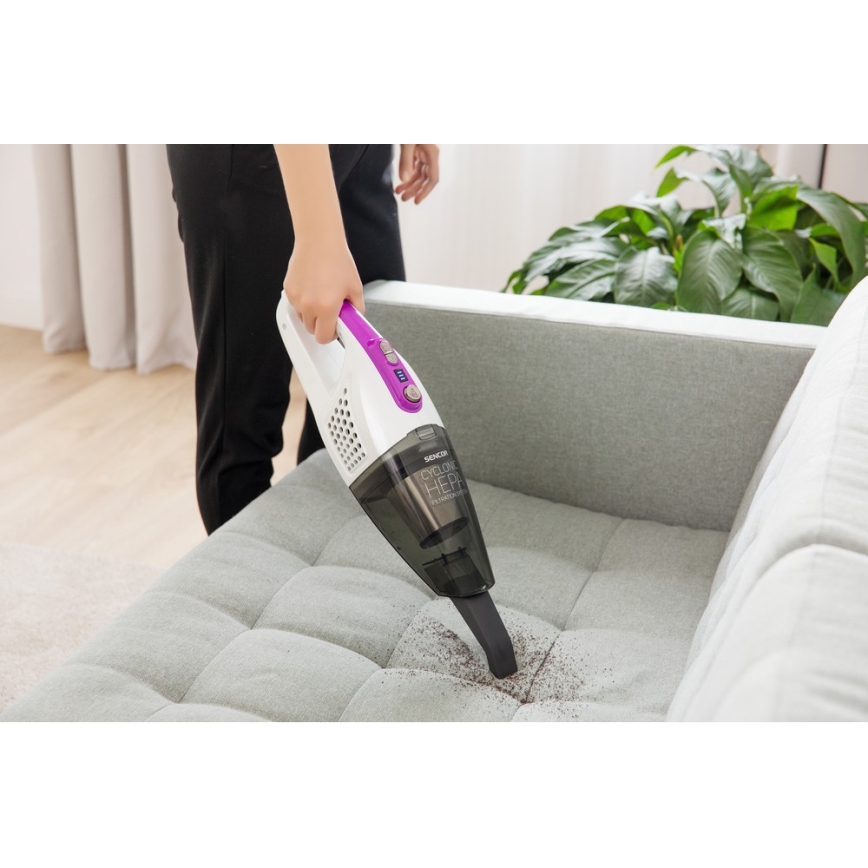 Sencor - Vertikālais putekļu sūcējs ar elektrisko rotējošo birsti 2in1 110W/14,8V 2200 mAh balts