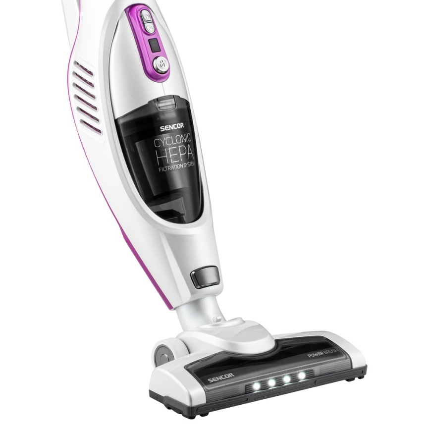 Sencor - Vertikālais putekļu sūcējs ar elektrisko rotējošo birsti 2in1 110W/14,8V 2200 mAh balts