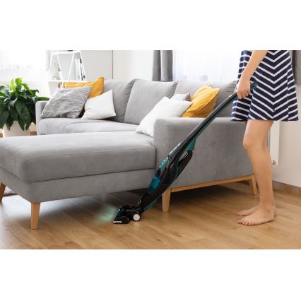 Sencor - Vertikālais putekļu sūcējs ar elektrisko rotējošo birsti 2in1 80W/14,4V 2200 mAh melns/zils