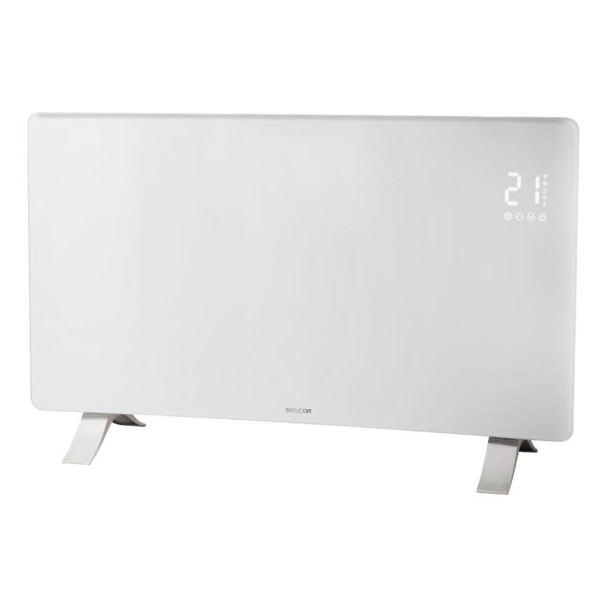 Sencor - Viedais elektriskais tiešsildītājs/konvektors 1200/2400W/230V IP24 Wi-Fi balts
