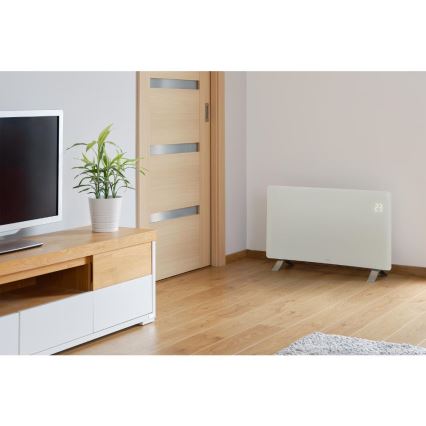 Sencor - Viedais elektriskais tiešsildītājs/konvektors 1200/2400W/230V IP24 Wi-Fi balts