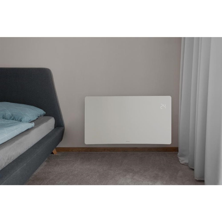 Sencor - Viedais elektriskais tiešsildītājs/konvektors 1200/2400W/230V IP24 Wi-Fi balts