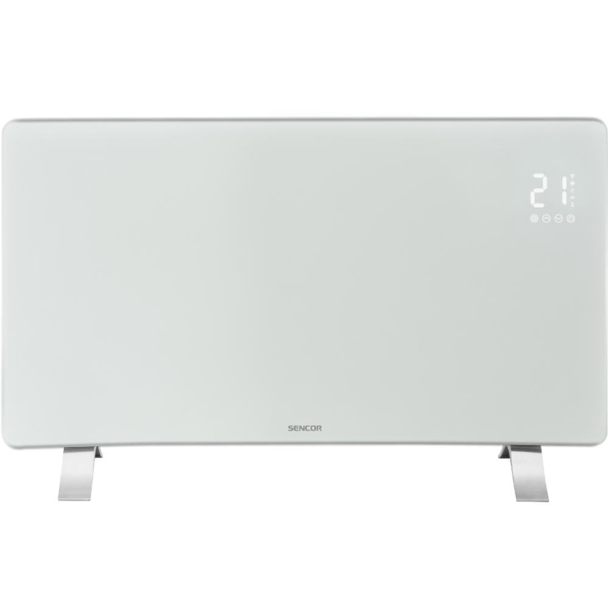 Sencor - Viedais elektriskais tiešsildītājs/konvektors 1200/2400W/230V IP24 Wi-Fi balts