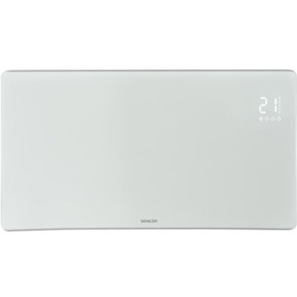 Sencor - Viedais elektriskais tiešsildītājs/konvektors 1200/2400W/230V IP24 Wi-Fi balts