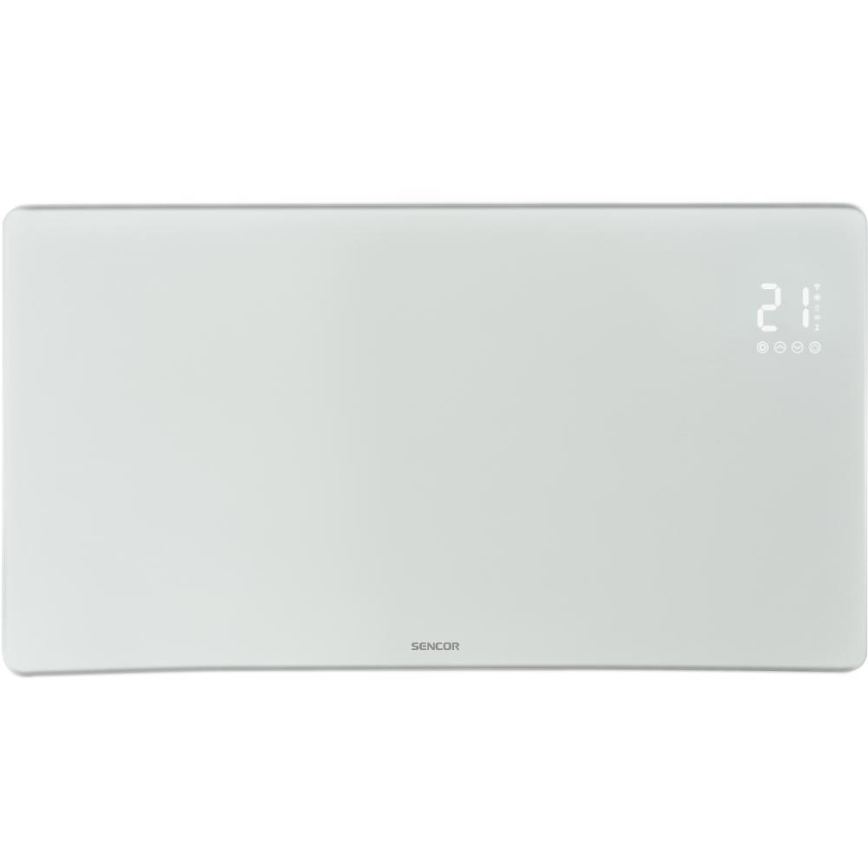 Sencor - Viedais elektriskais tiešsildītājs/konvektors 1200/2400W/230V IP24 Wi-Fi balts