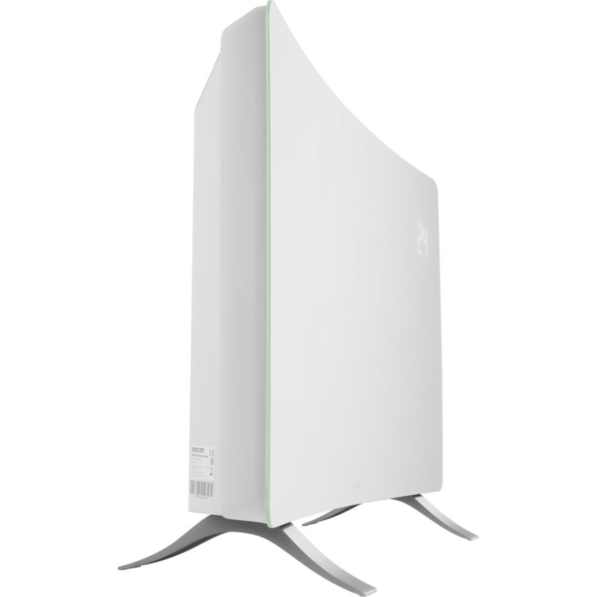 Sencor - Viedais elektriskais tiešsildītājs/konvektors 1200/2400W/230V IP24 Wi-Fi balts