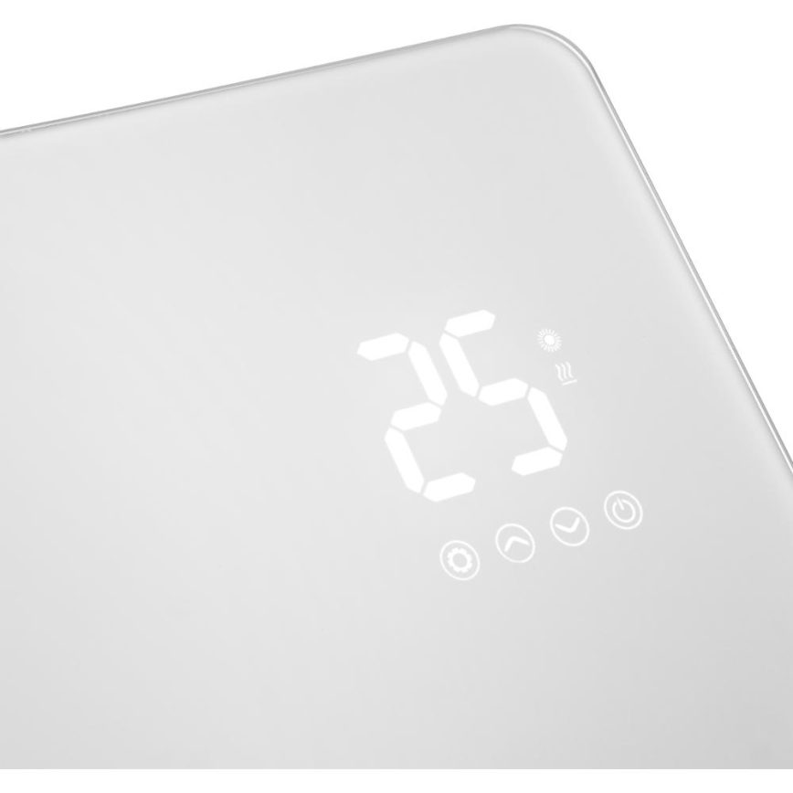 Sencor - Viedais elektriskais tiešsildītājs/konvektors 1200/2400W/230V IP24 Wi-Fi balts