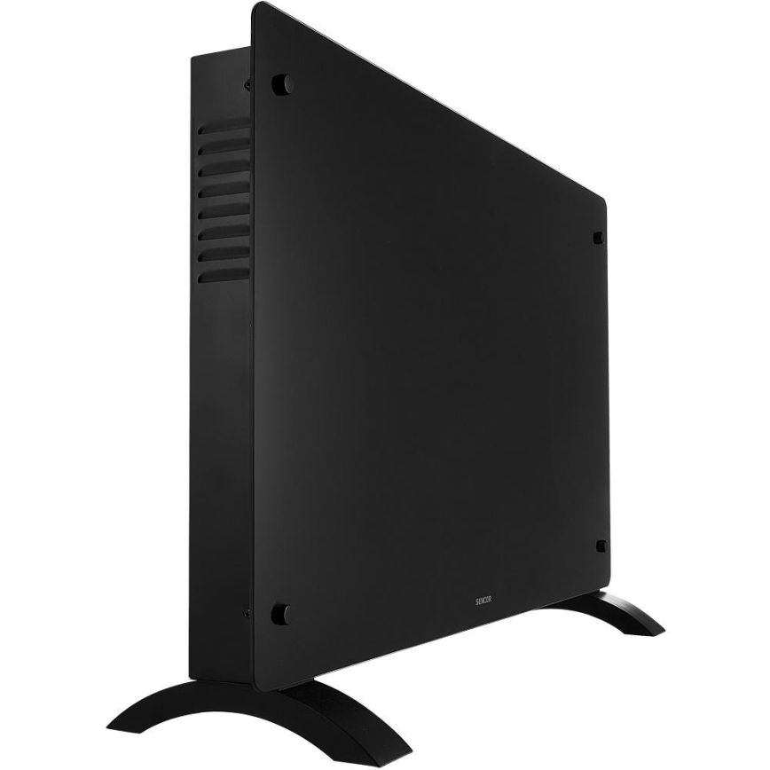 Sencor - Viedais elektriskais konvektors/sildītājs 2000W/230V IP24 Wi-Fi melns + tālvadības pults