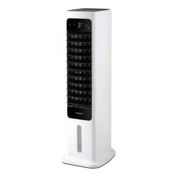 Sencor - Viedais mobilais gaisa dzesētājs 60W/230V Wi-Fi balta + tālvadības pults