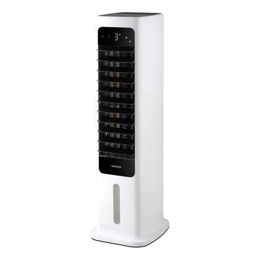 Sencor - Viedais mobilais gaisa dzesētājs 60W/230V Wi-Fi balta + tālvadības pults