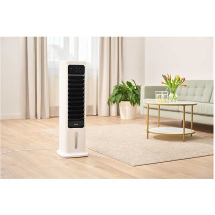 Sencor - Viedais mobilais gaisa dzesētājs 60W/230V Wi-Fi balta + tālvadības pults