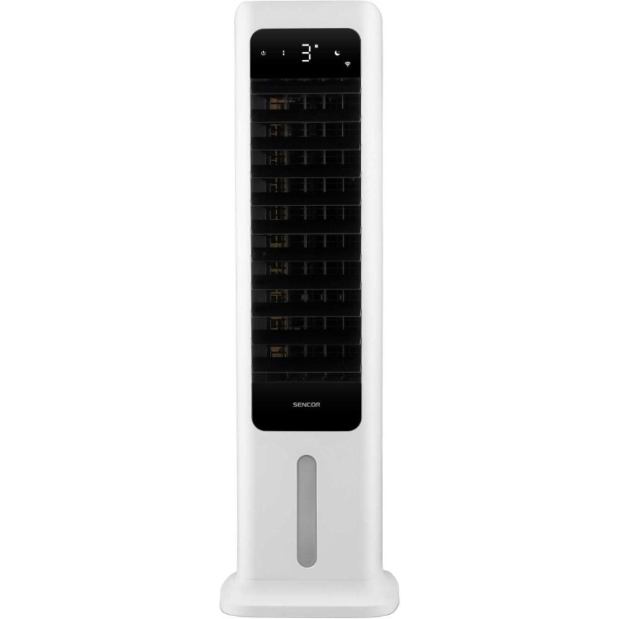 Sencor - Viedais mobilais gaisa dzesētājs 60W/230V Wi-Fi balta + tālvadības pults