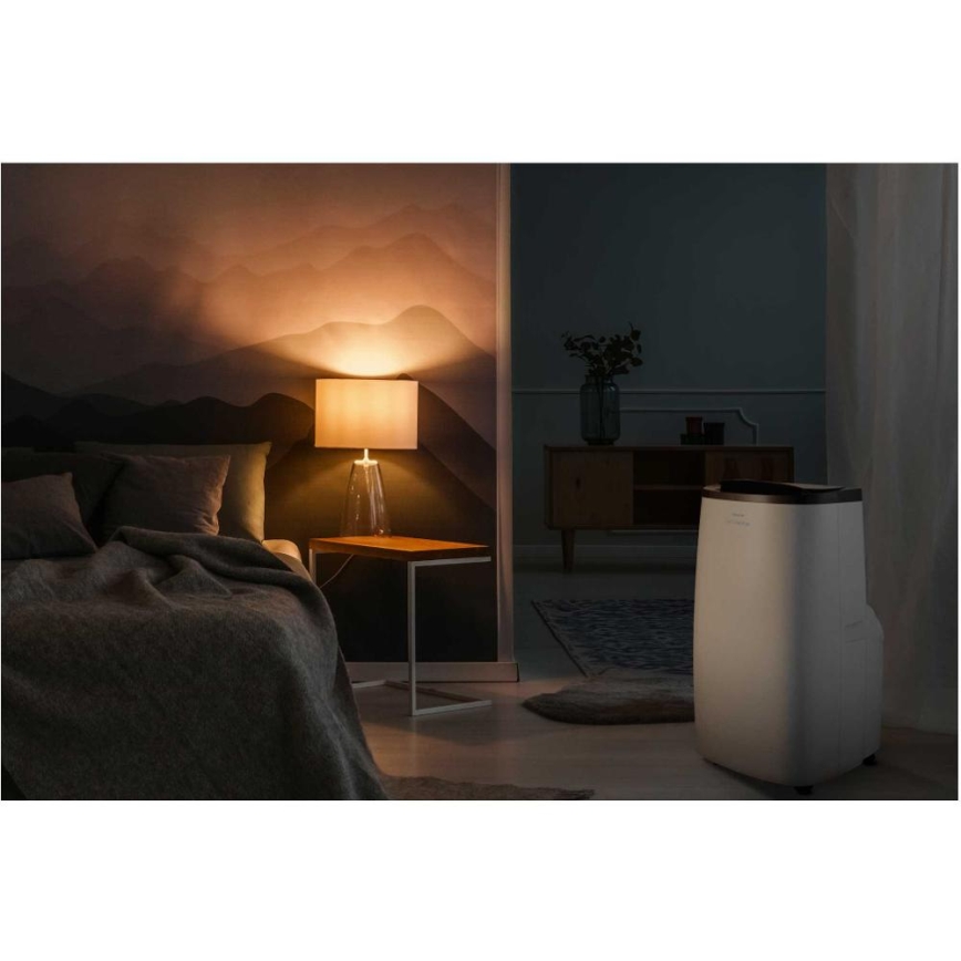 Sencor - Viedais pārnēsājamais gaisa kondicionieris 4 vienā ar pilnu piederumu komplektu 1750W/230V 18000 BTU Wi‑Fi balts + tālvadības pults