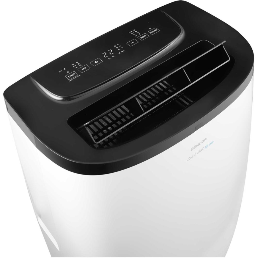 Sencor - Viedais pārnēsājamais gaisa kondicionieris 4 vienā ar pilnu piederumu komplektu 1750W/230V 18000 BTU Wi‑Fi balts + tālvadības pults