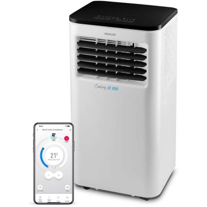 Sencor - Viedais mobilais gaisa kondicionieris 3in1, ieskaitot visus piederumus 1050W/230V 10000 BTU Wi-Fi + tālvadības pults