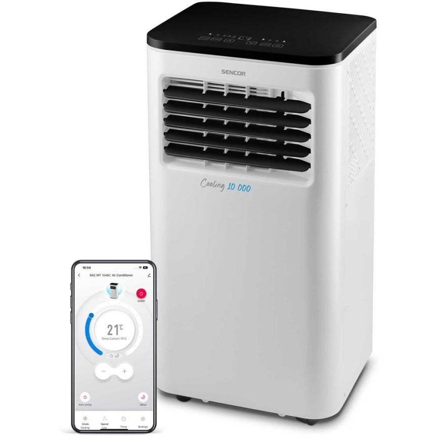Sencor - Viedais mobilais gaisa kondicionieris 3in1, ieskaitot visus piederumus 1050W/230V 10000 BTU Wi-Fi + tālvadības pults