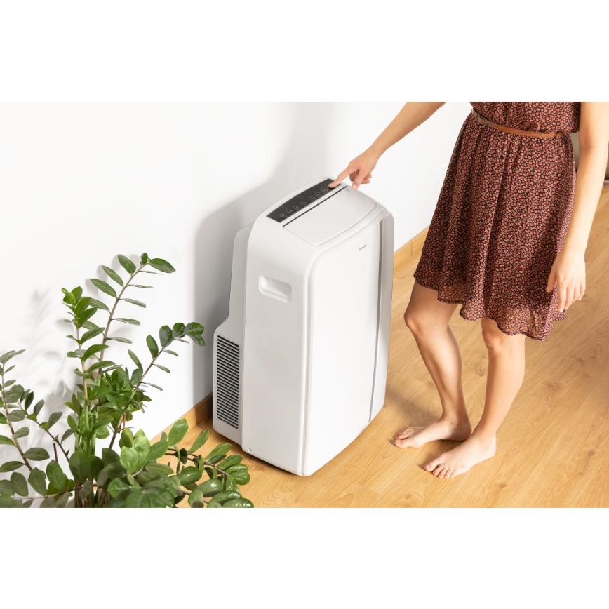Sencor - Viedais mobilais gaisa kondicionieris 3in1, ieskaitot visus piederumus 1450W/230V 12000 BTU Wi-Fi balta + tālvadības pults