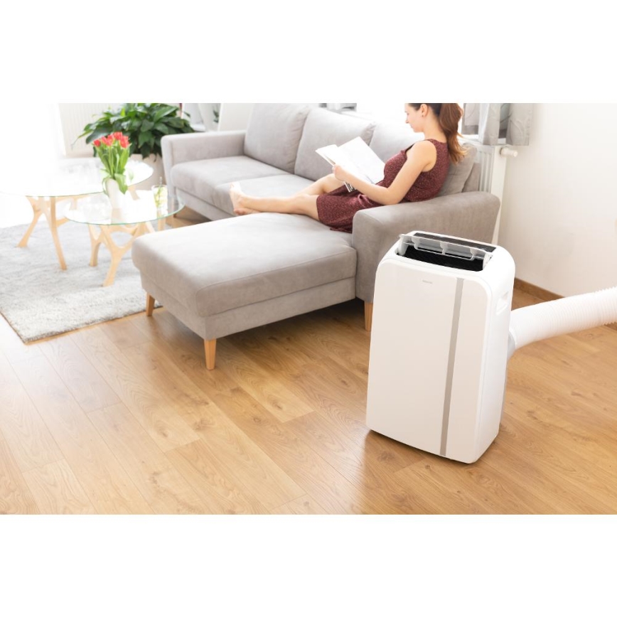 Sencor - Viedais mobilais gaisa kondicionieris 3in1, ieskaitot visus piederumus 1450W/230V 12000 BTU Wi-Fi balta + tālvadības pults