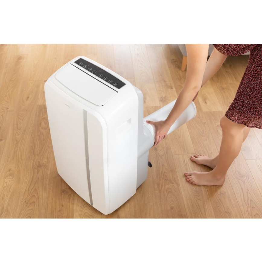 Sencor - Viedais mobilais gaisa kondicionieris 3in1, ieskaitot visus piederumus 1450W/230V 12000 BTU Wi-Fi balta + tālvadības pults