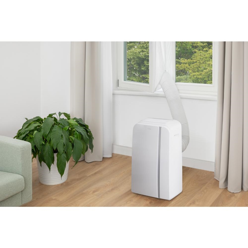 Sencor - Viedais mobilais gaisa kondicionieris 3in1, ieskaitot visus piederumus 1450W/230V 12000 BTU Wi-Fi balta + tālvadības pults