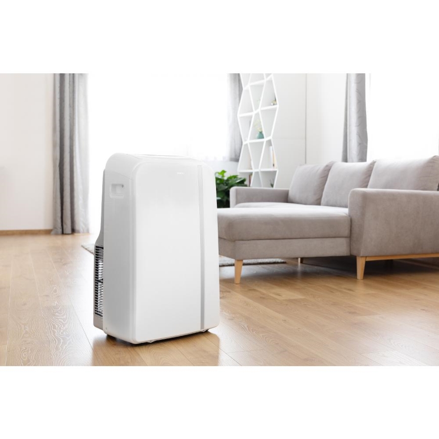 Sencor - Viedais mobilais gaisa kondicionieris 3in1, ieskaitot visus piederumus 1450W/230V 12000 BTU Wi-Fi balta + tālvadības pults