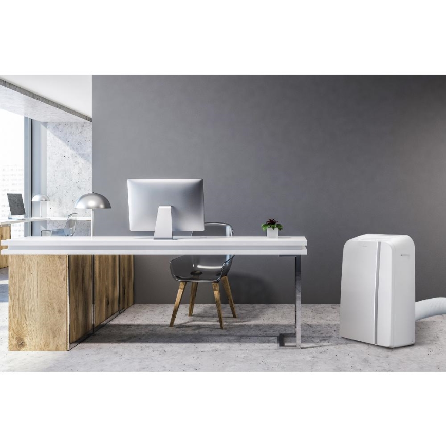 Sencor - Viedais mobilais gaisa kondicionieris 3in1, ieskaitot visus piederumus 1450W/230V 12000 BTU Wi-Fi balta + tālvadības pults