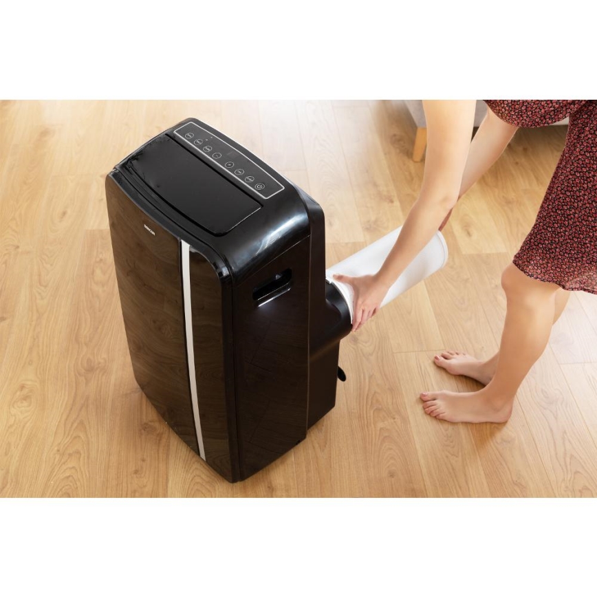 Sencor - Viedais mobilais gaisa kondicionieris 3in1, ieskaitot visus piederumus 1450W/230V 12000 BTU Wi-Fi melna + tālvadības pults