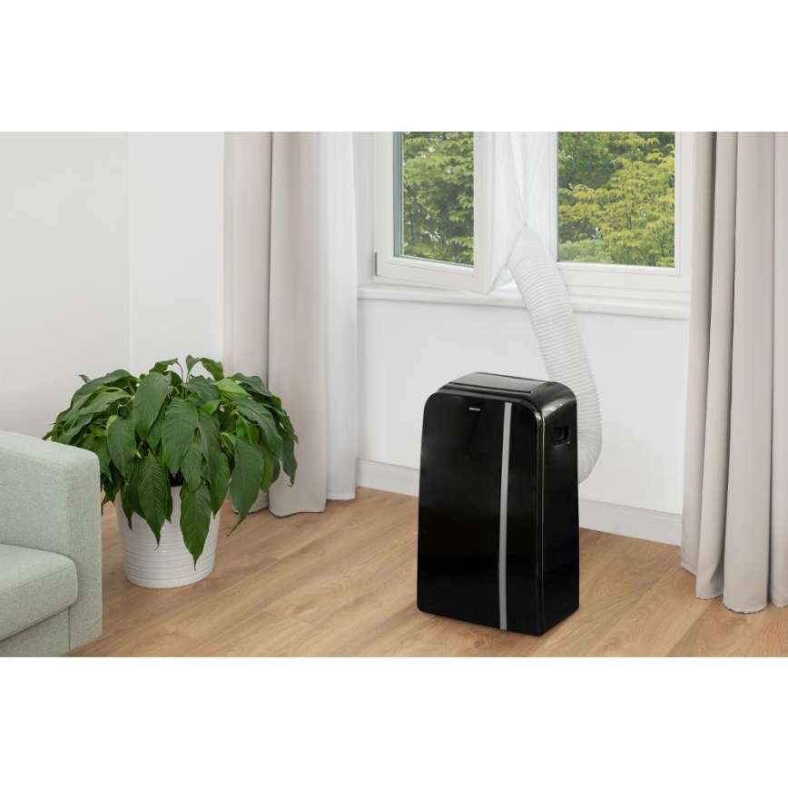Sencor - Viedais mobilais gaisa kondicionieris 3in1, ieskaitot visus piederumus 1450W/230V 12000 BTU Wi-Fi melna + tālvadības pults