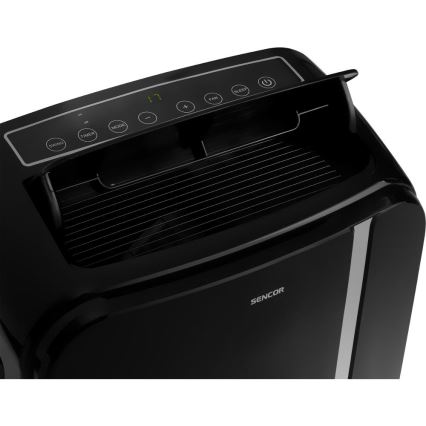 Sencor - Viedais mobilais gaisa kondicionieris 3in1, ieskaitot visus piederumus 1450W/230V 12000 BTU Wi-Fi melna + tālvadības pults
