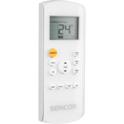 Sencor - Viedais mobilais gaisa kondicionieris 3in1, ieskaitot visus piederumus 1450W/230V 12000 BTU Wi-Fi melna + tālvadības pults