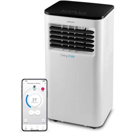 Sencor - Viedais mobilais gaisa kondicionieris 3in1, ieskaitot visus piederumus 805W/230V 8000 BTU Wi-Fi + tālvadības pults